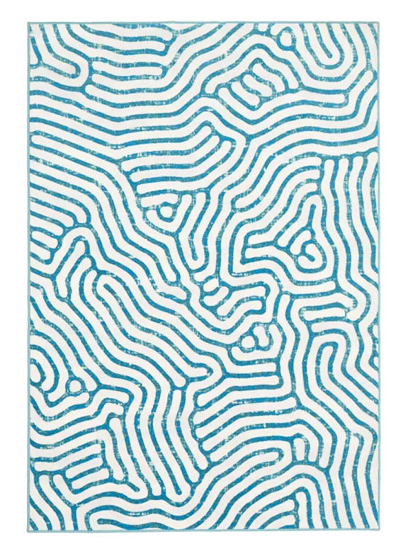 Rectangular rug Artes blue ice